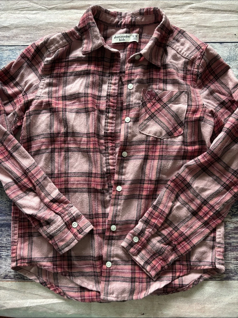 Abercrombie & Fitch Pink Plaid Button-Down Shirt